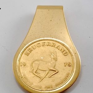 KRUGERRAND 1978 FYNGOUD Fine Goldtone Money Clip…